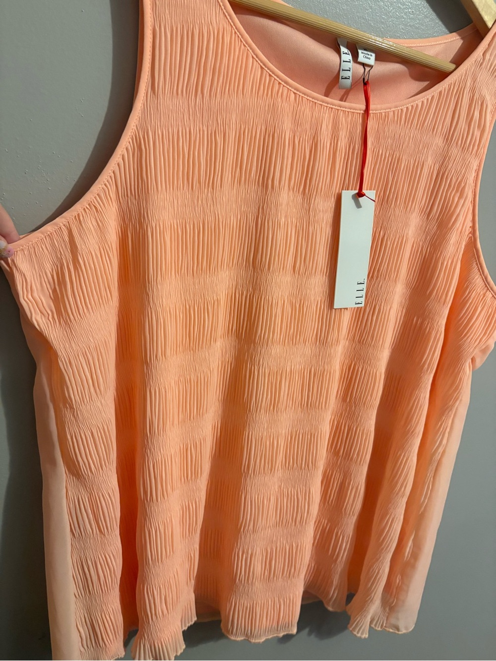ELLE Tank Top in Peach Pearl - Picture 2 of 6